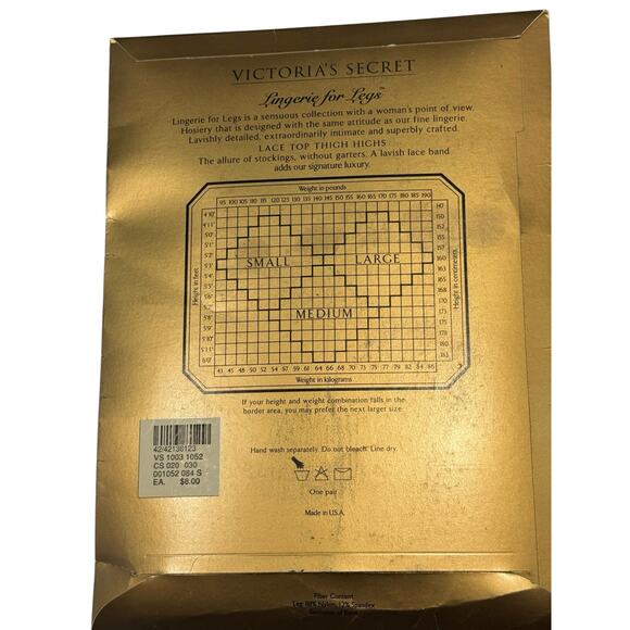 ViNTaGe Victoria's Secret Navy Blue Lace Top Thigh High Stockings Small - Picture 3 of 4